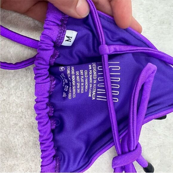 Isidora ITL Swim Mila Bikini Top Triangle Halter In Violet Purple Size M - Picture 5 of 8